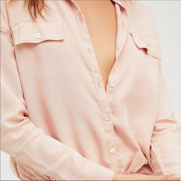 New FREE PEOPLE Yasmin Pant Set in Pale Pink Size 4 or S - Picture 6 of 11